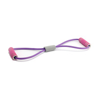 Corde de traction élastique en forme de 8 pour exercices de dos et d'épaules, équipement de fitness et de yoga à domicile, motif uni bicolore