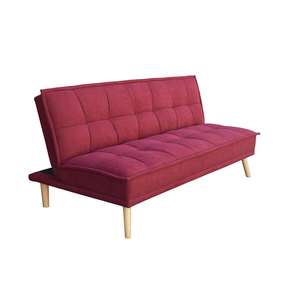 Gỗ sồi chân 3 chỗ ngồi có thể gập lại Sofa giường phong cách Nhật Bản sofa vải cama - Product Image 1