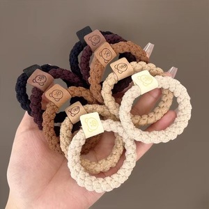 Cuerda elástica para el pelo de alta elasticidad, duradera, con diseño de oso, para mujer, banda de goma para atar el pelo, accesorio para el cabello. - Product Image 1