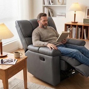 Power Reclining Leather Oversized Lazy Single Recliner Chair with USB Charging Multi Functional Living Room <strong>Furniture</strong> - Product Image 4