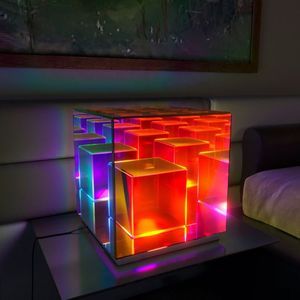 <span class=keywords><strong>Cubo</strong></span> <span class=keywords><strong>de</strong></span> luz Led decorativo, lámpara <span class=keywords><strong>de</strong></span> escritorio <span class=keywords><strong>de</strong></span> acrílico 3D, colorido, ambiente creativo, mesa, novedad - Product Image 5