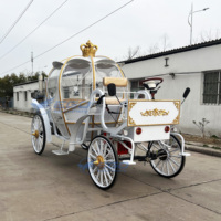 Vente directe usine : Carrosse de mariage électrique Princesse Cendrillon, remorque royale traînée par des chevaux, à vendre