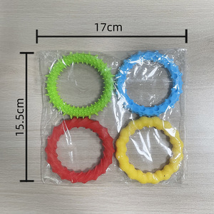 4 <b>Pack</b> Sensory Texture Silicone Bracelet Elastic Tactile <b>Fidget</b> Toys for Stress Relief Educational Quiet Calm Classroom Item - Product Image 6