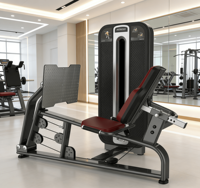 Presse à jambes assise à cadre en acier robuste avec pile de poids, équipement de musculation professionnel pour salle de sport, sélection de charge par broche