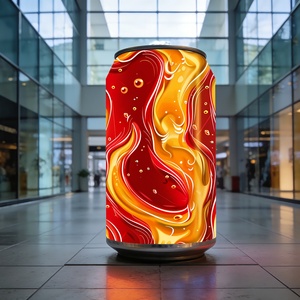 Customized Size 3D Beverage Can Shape LED Display Remote <b>Control</b> Multi Colors Flexible P1.8/P2 Digital Signage Advertising - Product Image 5