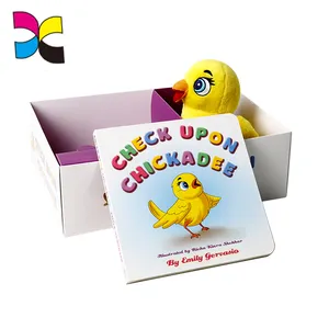 Caja de cartón con impresión colorida de ambos lados para juguetes, caja de embalaje para muñecas, bajo pedido mínimo