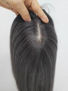 Perruque toupet en cheveux humains à clipser de 12 pouces, mi-longue et droite, légère et respirante, WIGTS, design premium, couleurs naturelles, livraison rapide - Product Image 6