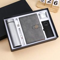 Coffret Cadeau de Conférence de Luxe en Cuir PU : Carnet d'Affaires, Stylo Roller, Gobelet, Porte-Cartes de Visite et Clé USB