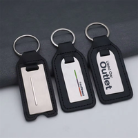 Ensemble de porte-clés en cuir avec logo personnalisé, plaques métalliques vierges gravées et imprimées pour la promotion de la marque d'entreprise, cadeaux promotionnels, articles publicitaires