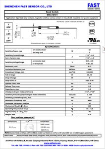 สวิตช์รีดแม่เหล็กขนาดเล็ก HKFAST MKA16101 แบบเปิดปกติ พร้อมสายเคลือบทอง - Product Image 3