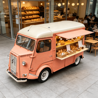 Camionnette alimentaire électrique rétro personnalisée Citroën avec vitrine chauffante électrique commerciale pour boulangerie