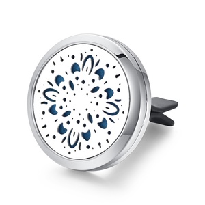 Personalized Free Sample Stainless Steel Air Freshener Perfume Aromatherapy Essential Oil <b>Car</b> Diffuser <b>Clip</b> - Product Image 1