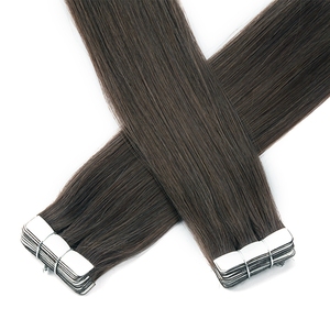 Extensiones de Cabello Humano con Cinta Adhesiva Invisible, Precio de Fábrica al por Mayor, Extensiones de Cabello Natural Liso 100% Remy - Product Image 1