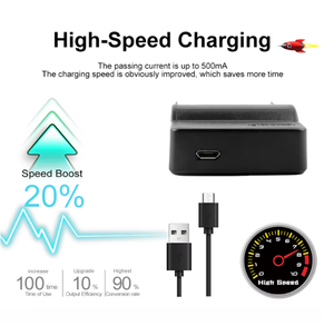 Cargador USB Individual Ringteam NB-2L con Luz Indicadora Compatible con Cámaras <span class=keywords><strong>Canon</strong></span> 350D 400D S70 S80 G7 <span class=keywords><strong>G9</strong></span> Enchufe Estadounidense - Product Image 4