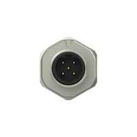 Connecteur circulaire 9 broches pour circuit imprimé, connecteur circulaire M12 pour montage sur panneau de circuit imprimé, connecteur circulaire de type M12 pour montage sur carte de circuit imprimé