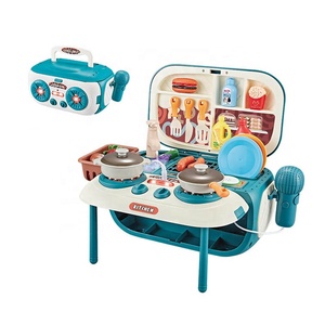 Machine à karaoké multifonction 2 en 1, microphone stéréo, <span class=keywords><strong>mini</strong></span> enfants, jouets de <span class=keywords><strong>cuisine</strong></span>, ensemble de <span class=keywords><strong>cuisine</strong></span> avec connexion mobile - Product Image 1