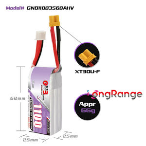 Gaoneng Gnb 1100Mah 11.4V Hv 3S 60C 120C XT30 Lange Bereik Drone Fpv - Product Image 4