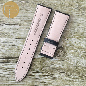 Durevoli di alta qualità dell'annata crazy-cavallo <span class=keywords><strong>grigio</strong></span> in vera <span class=keywords><strong>pelle</strong></span> di vitello <span class=keywords><strong>cinturino</strong></span> di vigilanza con imbottitura - Product Image 2
