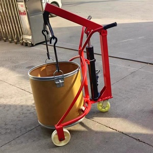 Manual Hydraulic Oil Drum Truck Handling <b>Trolley</b> with Fiber Drum Lifting Equipment CH - Product Image 3