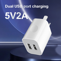 Chargeur de voyage portable 2 ports, protection OVP ignifuge, norme australienne 5V 2A, pour téléphone portable, montre connectée et appareil photo