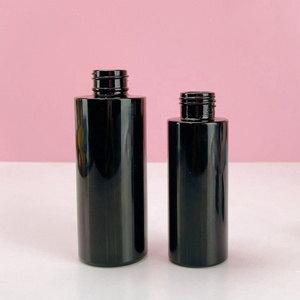 ขวดแก้วทรงแบนไหล่เรียบสีม่วงเข้มคุณภาพสูง ขนาด 30 มล. 50 มล. 100 มล. 200 มล. ใช้สำหรับบรรจุภัณฑ์เครื่องสำอาง - Product Image 5