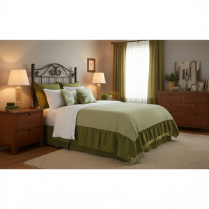 Juego de Sábanas Primavera Orient King Size con Volantes Florales, Estilo Clásico, Ropa de Cama para el Hogar, 4 Piezas - Product Image 2