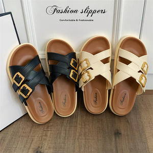 <span class=keywords><strong>Sandales</strong></span> plates décontractées à bout ouvert pour femmes Heli Shark Platform, avec boucle, tendance, assorties aux couleurs, pour la plage - Product Image 4