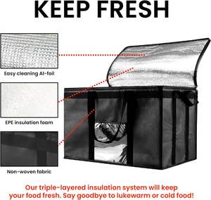 Professional High Quality Pizza Delivery <b>Bag</b>, <b>Food</b> Delivery Thermal <b>Bag</b> Backpack Warmer <b>Bag</b> for Personal - Product Image 4