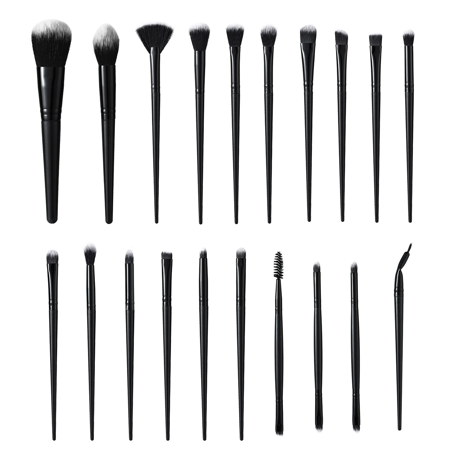 20 black makeup brushes