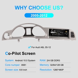 Navihua for Audi A6L 2005-2012 Car Upgrade Accessories 8.8 Inch Touch Screen Android Car Radio GPS Navigation Multimedia Carplay - Product Image 3