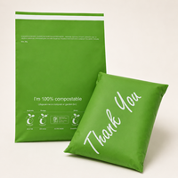 Sacs d'expédition biodégradables en amidon de maïs avec bandes adhésives doubles personnalisées, enveloppes postales compostables pour vêtements (ML43)