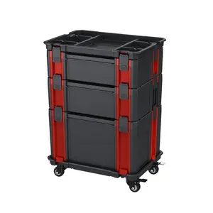 VERTAK Portable Plastic Handle Tool Cabinet Set/tool Box Trolley With Drawer