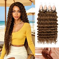 Extensiones de Cabello Humano con Ondas Profundas, Listas para Enviar, con Acabado Invisible sin Nudos, Integración Perfecta, Nudos Milagrosos