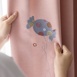 Innermor Tùy Chỉnh Màn Rèm Cho Cô Gái Trẻ Em Màu Hồng Dễ Thương Thêu Phim Hoạt Hình Dệt Kỹ Thuật Cách Nhiệt Có Thể Giặt Bệnh Viện Khách Sạn - Product Image 3