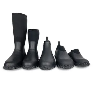 Chaussures de randonnée imperméables personnalisées pour adultes bottes de plein air pour hommes bottines en caoutchouc pour l'agriculture en boue chaussures de jardin en néoprène pour hommes