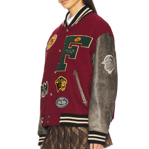 Chaqueta Varsity de Invierno para Mujer, Nueva, Cómoda, Transpirable, de Secado Rápido, Ligera, con Cuello Alto, Estampada, para Uso en Exteriores - Product Image 5
