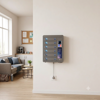 Stazione di ricarica commerciale di sicurezza senza chiave PL-PPL6-Y2 Y2 Power JUN, armadietto di ricarica mobile a 6 scomparti per eventi in centri commerciali