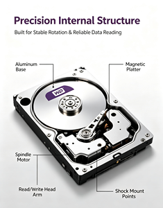 ฮาร์ดดิสก์ภายในสำหรับการเฝ้าระวัง ขนาด 3.5 นิ้ว สีม่วง SATA III ความจุ <span class=keywords><strong>1TB</strong></span> 2TB 4TB 6TB 8TB 10TB สำหรับการตรวจสอบความปลอดภัย - Product Image 4