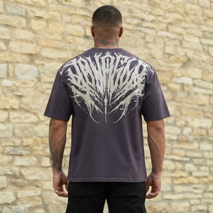 T-shirt Oversize à Manches Courtes pour Jeunes Hommes, 100% Coton, Imprimé Graphique, Coupe Boxy, Streetwear, Sport, Logo Personnalisé, Vente en Gros - Product Image 2
