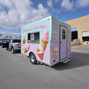 Camion de nourriture mobile en acier inoxydable 2025 avec remorque, crème glacée, thé, bière, café, équipé de DOT CE - Product Image 5