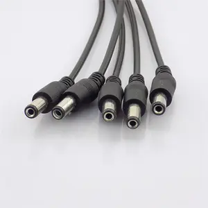Conectores de corriente continua de 5,5mm x 2,5mm, conector macho de barril de 12V, 5,5mm x 2,5mm