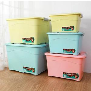 大容量70L ホットセール プラスチック収納ボックス キャスター付き 頑丈なプラスチック収納コンテナ - Product Image 4