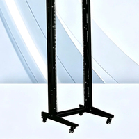 Baie de serveur mobile à double colonne monorail 19 pouces 27U 550*1400*120MM en acier laminé à froid SPCC, profondeur 120 mm