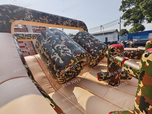 <span class=keywords><strong>Parcours</strong></span> d'obstacles gonflable <span class=keywords><strong>militaire</strong></span> d'extérieur à prix d'usine, durable, camouflage, pour le team building et les fêtes foraines - Product Image 5