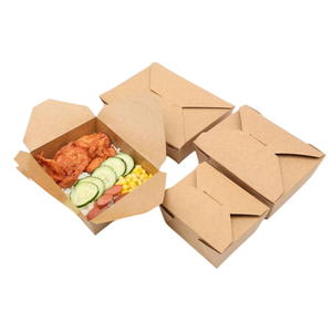 Boîte d'emballage alimentaire en PP Boîtes en carton biodégradables de qualité alimentaire Boîtes artisanales Fenêtre transparente en plastique pour livraison de nourriture à emporter - Product Image 1