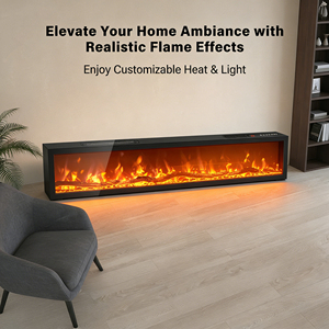 Chimenea Integrada Moderna con Control por Aplicación, Eficiente Energéticamente, Ajustable en 7 Colores, para Uso en Interiores de Hoteles y Exteriores - Product Image 4