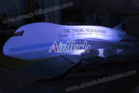 Avion volant géant extérieur annonçant l'avion gonflable de dirigeable d'hélium pour la vente de promotion