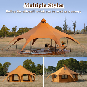 <span class=keywords><strong>Tente</strong></span> de glamping en coton Oxford haut de gamme, <span class=keywords><strong>4</strong></span> saisons, grande <span class=keywords><strong>tente</strong></span> familiale de luxe à triple couche, imperméable, pour le camping en plein air - Product Image 4