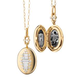 Mặt dây chuyền hình ảnh cổ điển mạ vàng 18K bằng thép không gỉ, mặt hình bầu dục chữ nhật, có thể khắc chữ tùy chỉnh - Product Image 4