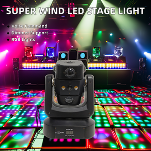 Lumière de scène à tête mobile à bras LED 150W, effet de feu de vent, DMX512, laser RGB, stroboscope, IP33, 18 canaux, CRI élevé 90 - Product Image 2